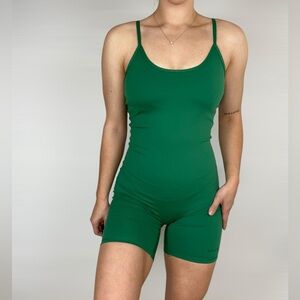 RECSWEAT RECREATION SWEAT Playsuit in Hampton Green‎ Shelf Bra Pads Adjustable
